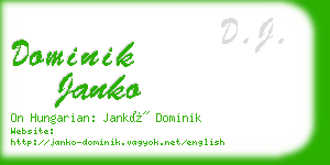 dominik janko business card